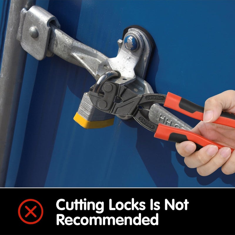 LFSEMINI 8-inch Mini Bolt Cutter, Heavy Duty Wire Cutters with Ergonomic Handle, High Hardness and High Leverage, CR-V Steel Blade for Wire, Cables, Chains, Small Screws, Nails - Image 3